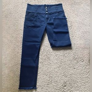 Navy Blue High Rise Jeans.